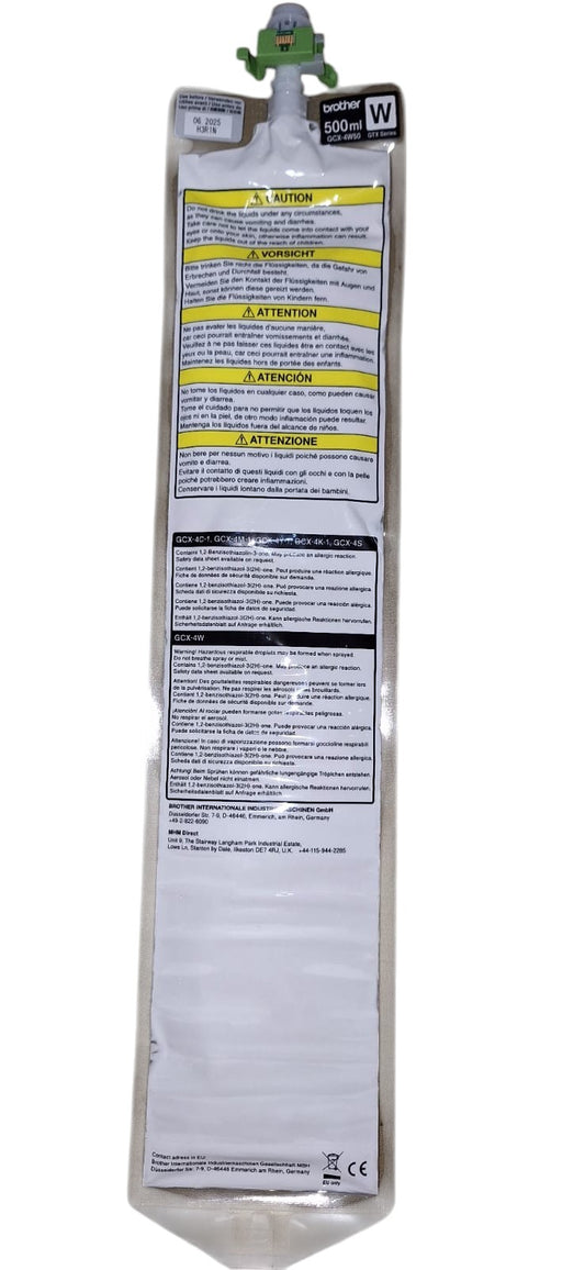 Tinta para GTX White 500cc y 700cc (BGCX40W05000112) (BGCX40W07000112)