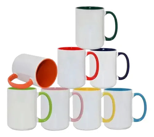 Taza Blanca y Bicolor 15 oz