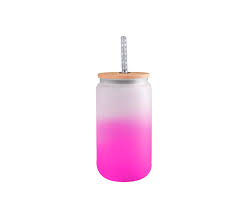 Botella Borosilicato Candy  500 ml c/popote de vidrio