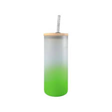 Botella Borosilicato Florida 650 ml c/tapa de bambú y popote de vidrio